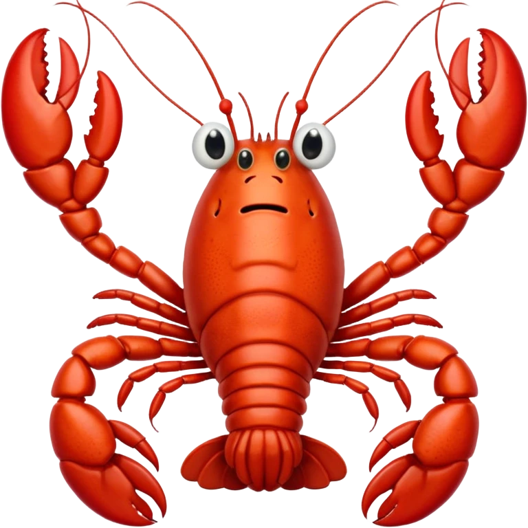 Lobster with crazy eyes emoji