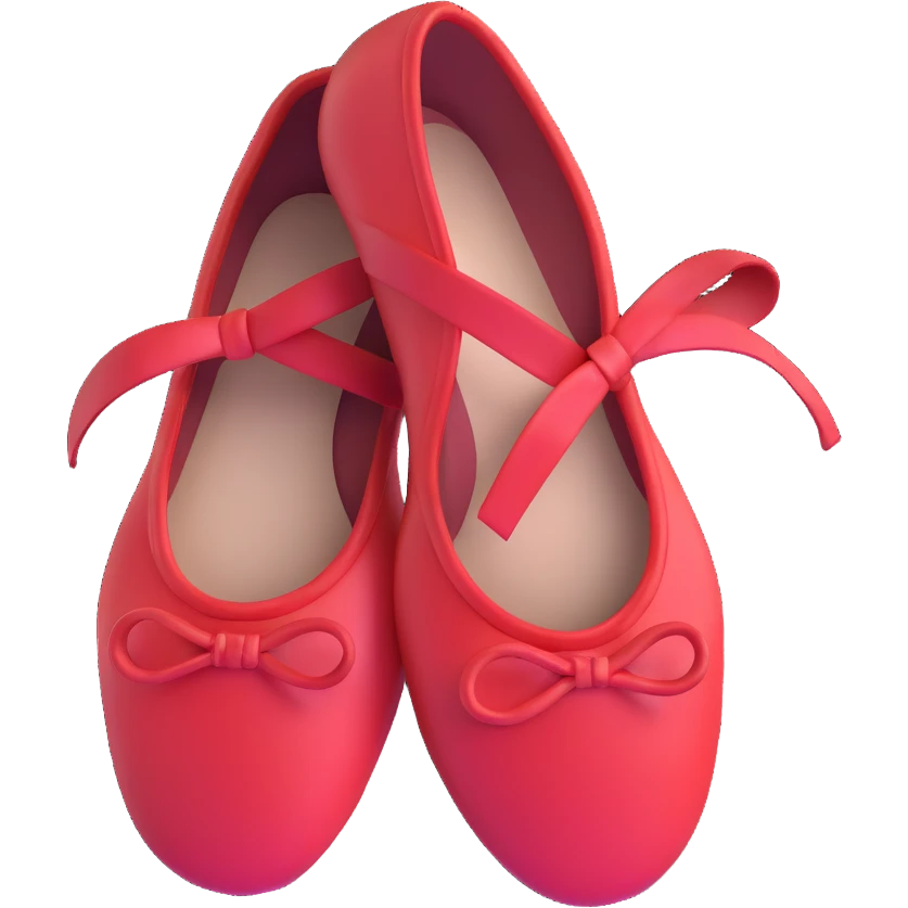 red ballet shoes crossed emoji