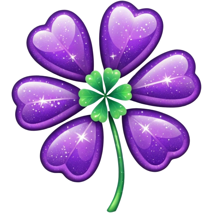 glitter purple lucky emoji