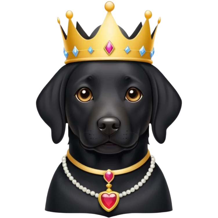 Dog princess black lab emoji