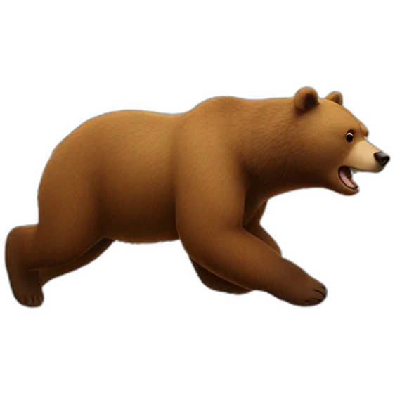 bear running  emoji