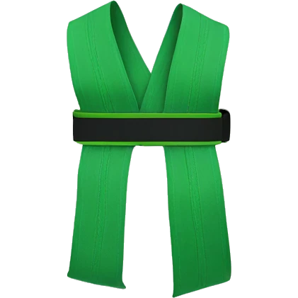 Green belt with  gi  emoji
