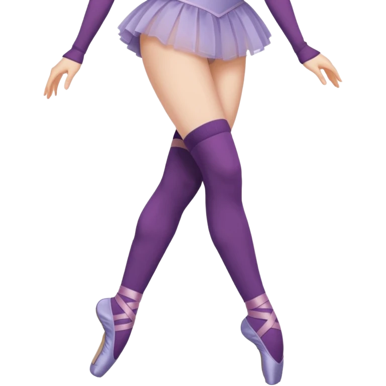 Ballet dancer in over the knee socks emoji