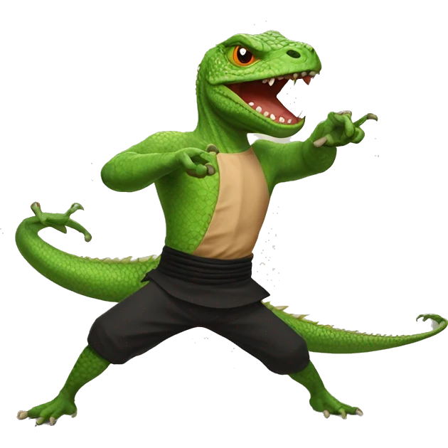 kung fu lizard emoji