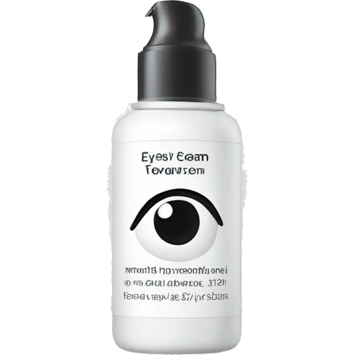 eye cream bottle with label emoji