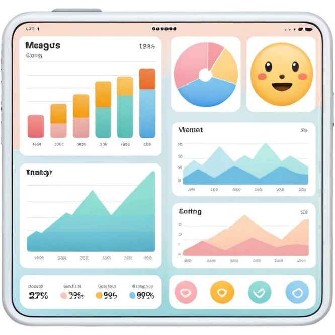 Mood tracking dashboard emoji