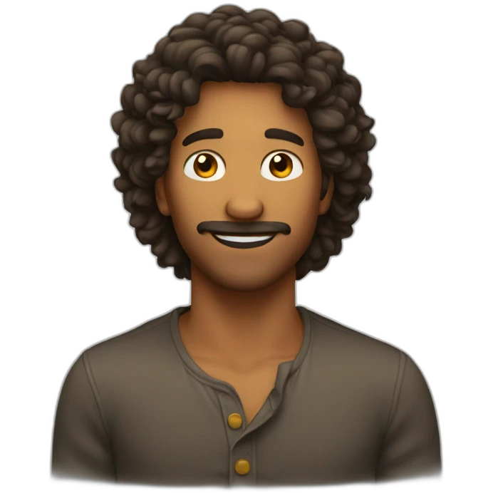Hombre con poco pelo emoji