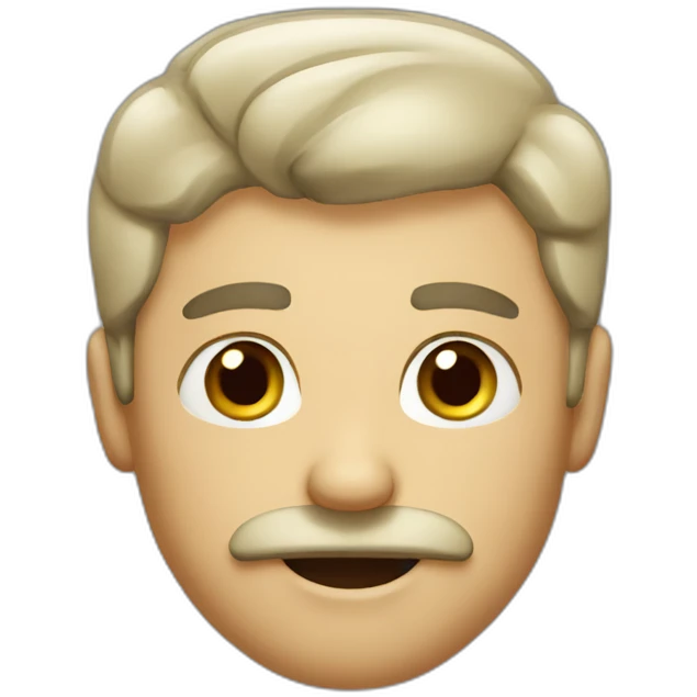Guy with little mustache emoji