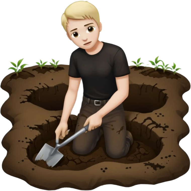 A person digging a grave emoji