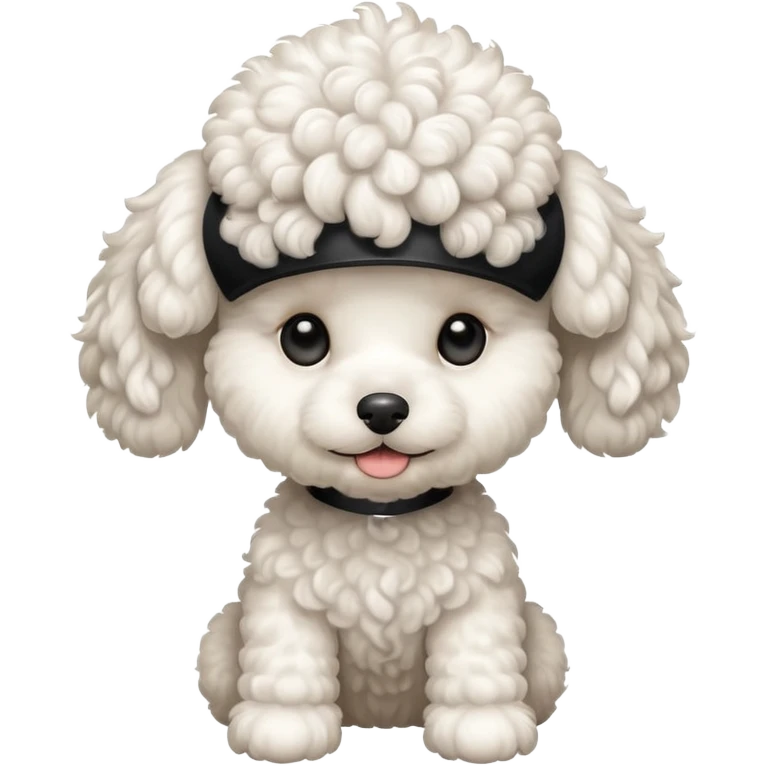 white poodle baby dog emoji