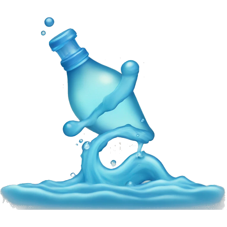 Blue Aquarius water symbol  emoji
