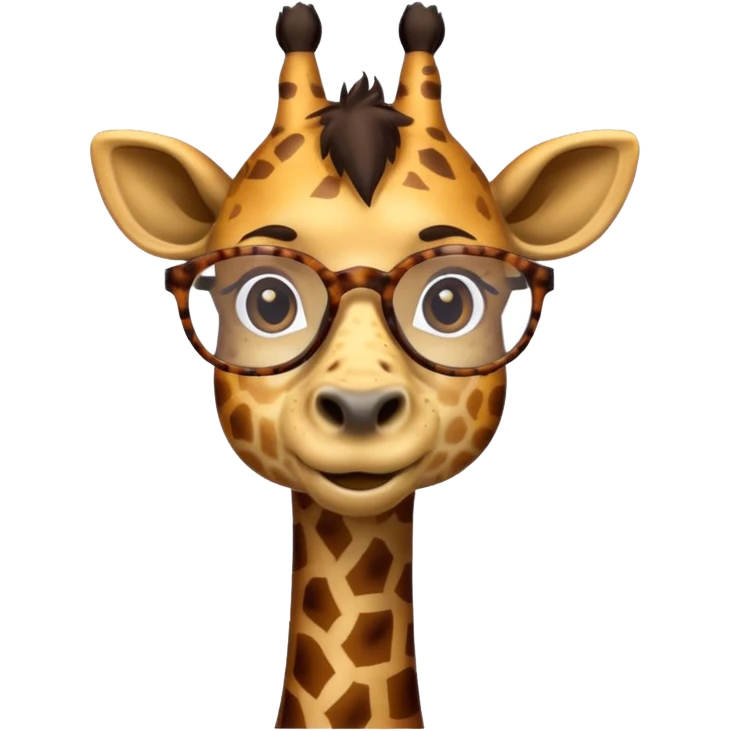 Giraffe with Glasses emoji
