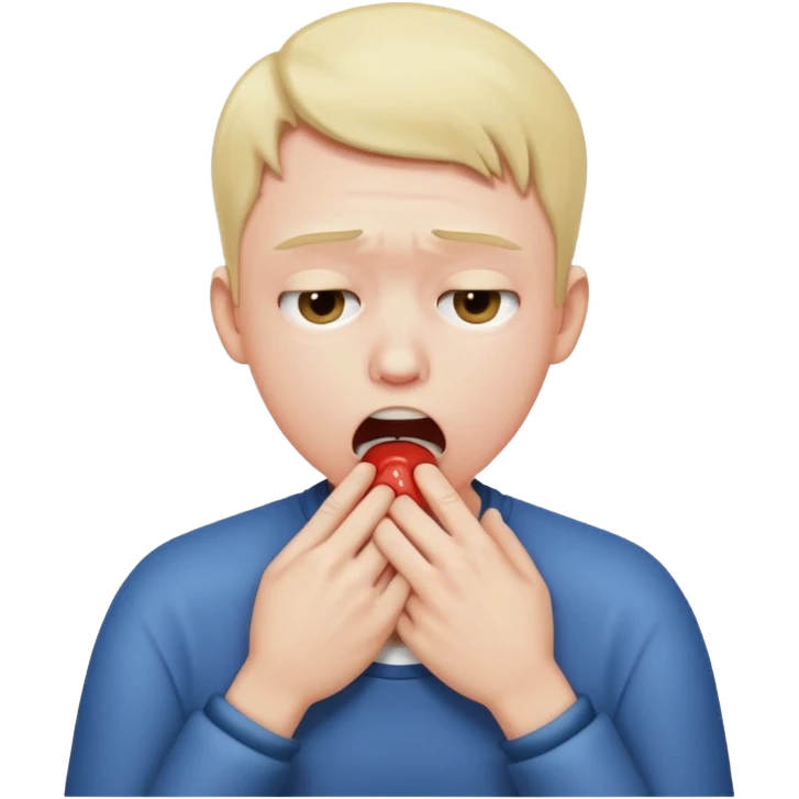 person choking herself stressrd emoji