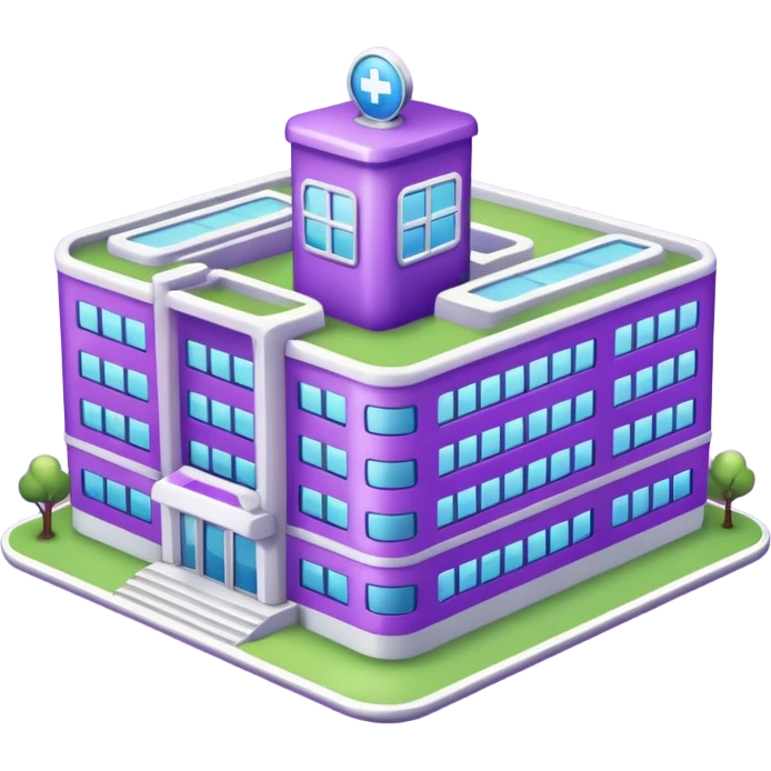 glitter purple hospital emoji