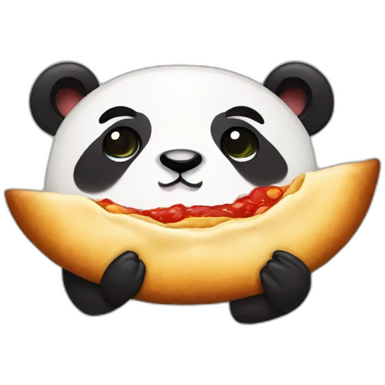 Panda mordiendo empanada emoji
