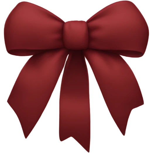 Dark red iPhone bow emoji