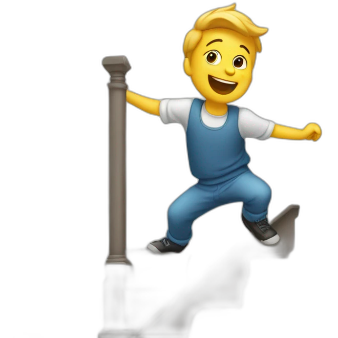 escalier qui danse emoji
