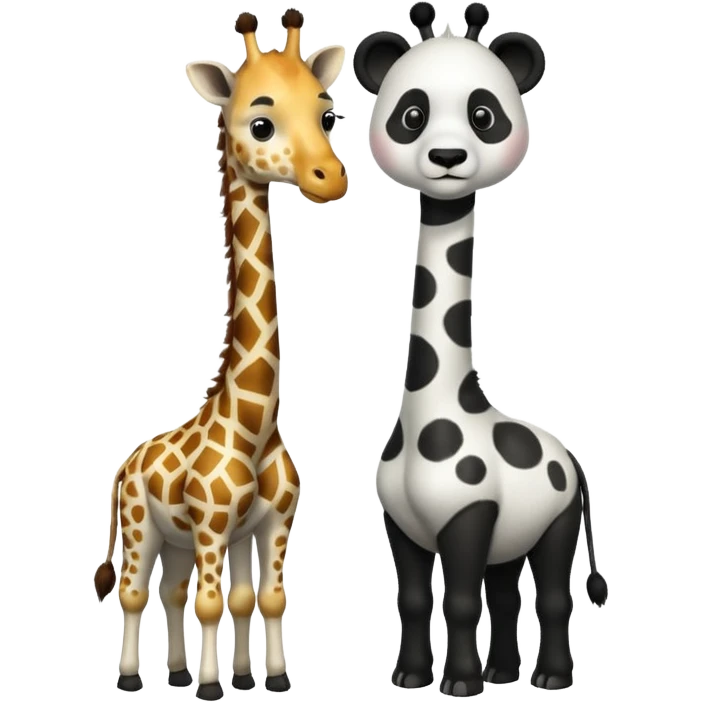 giraffe and panda  emoji