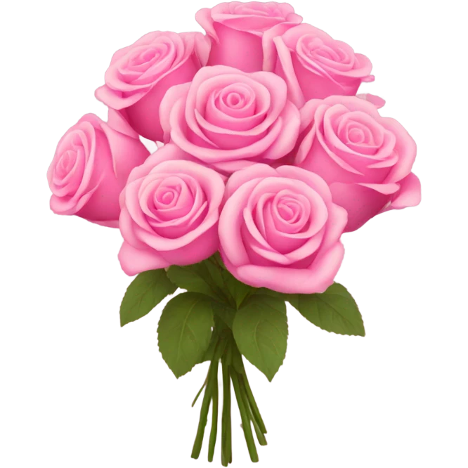 bouquet of pink roses emoji