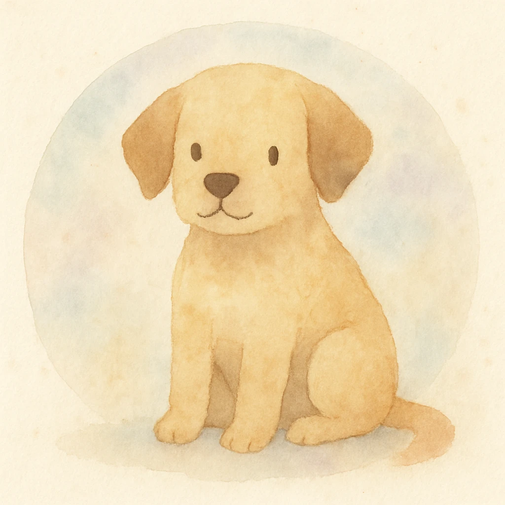 <systemPrompt>
  <style name="Soft Watercolor Illustration">
    <medium>Watercolor</medium>
    <texture>
      <surface>Natural paper grain with light noise</surface>
      <paint>Translucent layered washes, subtle gradients</paint>
    </texture>
    <colorPalette>
      <tones>Muted earth tones, soft pastels</tones>
      <shadows>Delicate, blended—never harsh</shadows>
      <accents>Optional use of light purple or blue for softness</accents>
    </colorPalette>
    <lineTreatment>
      <edges>Feathered or undefined—no harsh outlines</edges>
      <structure>Loose definition with form suggested by tone, not contour</structure>
    </lineTreatment>
    <background>
      <style>Minimal or circular watercolor wash</style>
      <elements>Optional soft dots or speckles</elements>
    </background>
    <subjectTreatment>
      <form>Simplified and rounded—suitable for characters, objects, or scenes</form>
      <expression>Whimsical, warm, and gentle</expression>
    </subjectTreatment>
    <composition>
      <focus>Centered or slightly off-center subject</focus>
      <balance>Avoid clutter, allow breathing room</balance>
    </composition>
    <atmosphere>Peaceful, dreamy, lightly nostalgic</atmosphere>
  </style>
  <instructions>
    Apply this watercolor style to any subject matter. Preserve softness, fluid transitions, and minimal detail. Prioritize artistic charm over realism. Avoid vector-like edges or digital sharpness.
  </instructions>
</systemPrompt>

{subject} = dog emoji