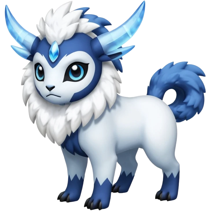 Shiny Absol-Amaura-Wooloo-Fakémon-hybrid-creature (full body)  emoji