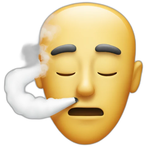 Nose with smoke emoji