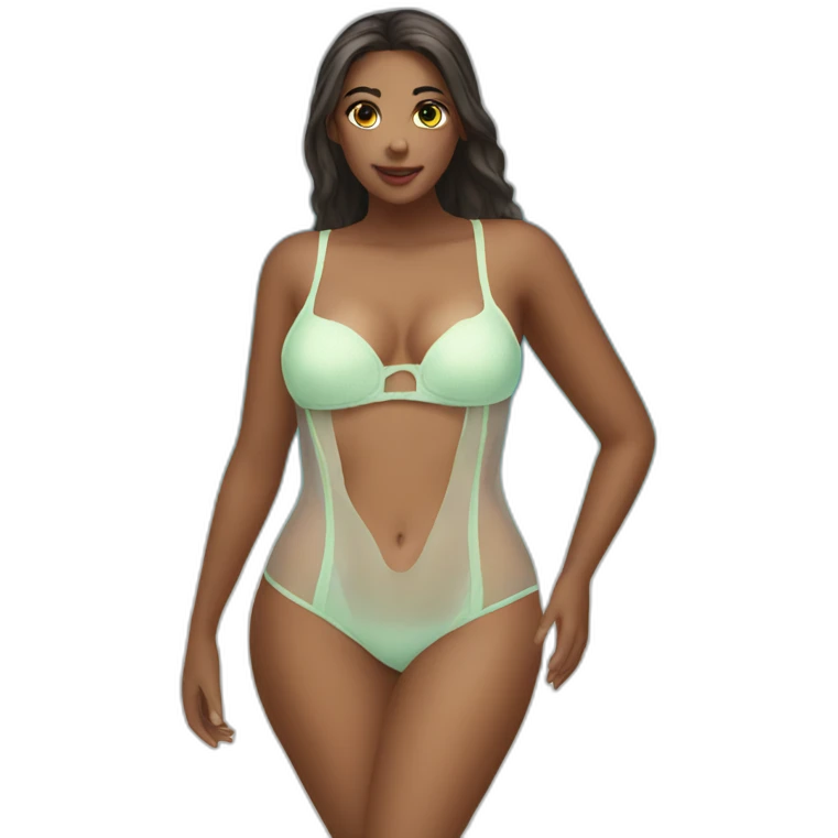 Transparent swimsuit emoji
