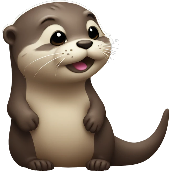 Little otter blowing a kiss emoji