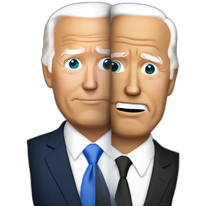 Trump biden shoulder to shoulder emoji