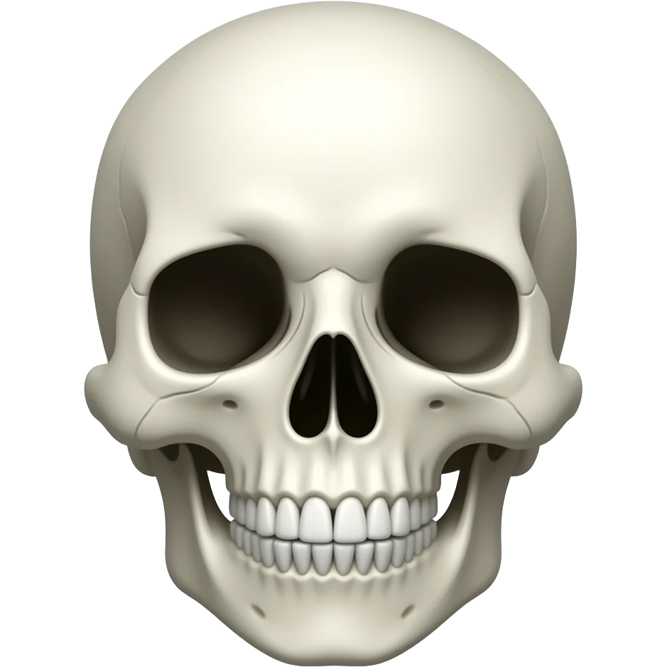 the skull is not scary emoji
