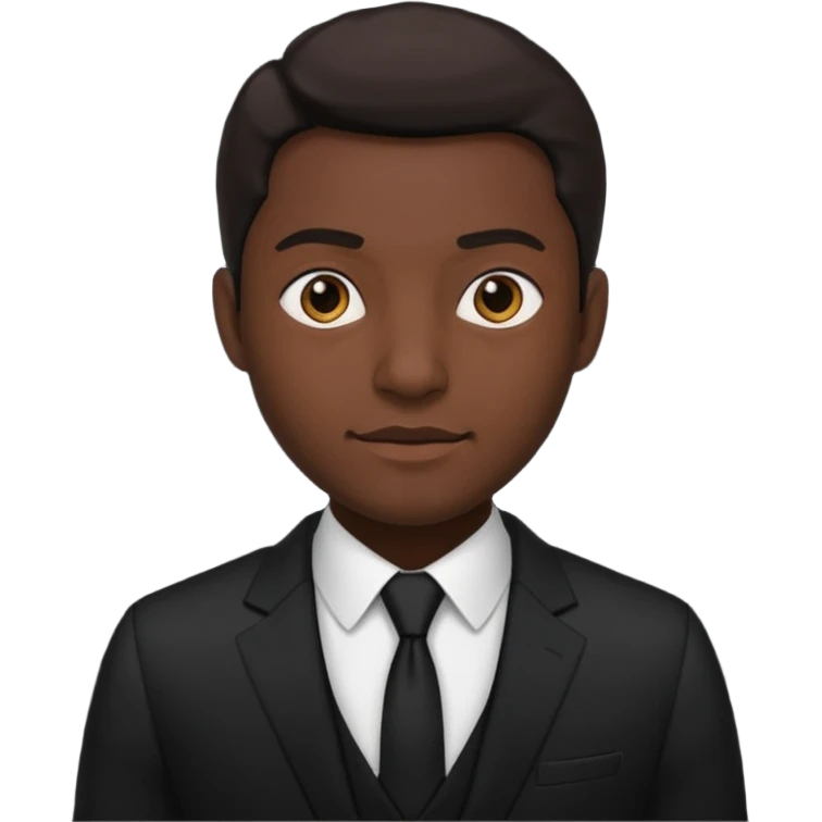 Style man in black suit emoji
