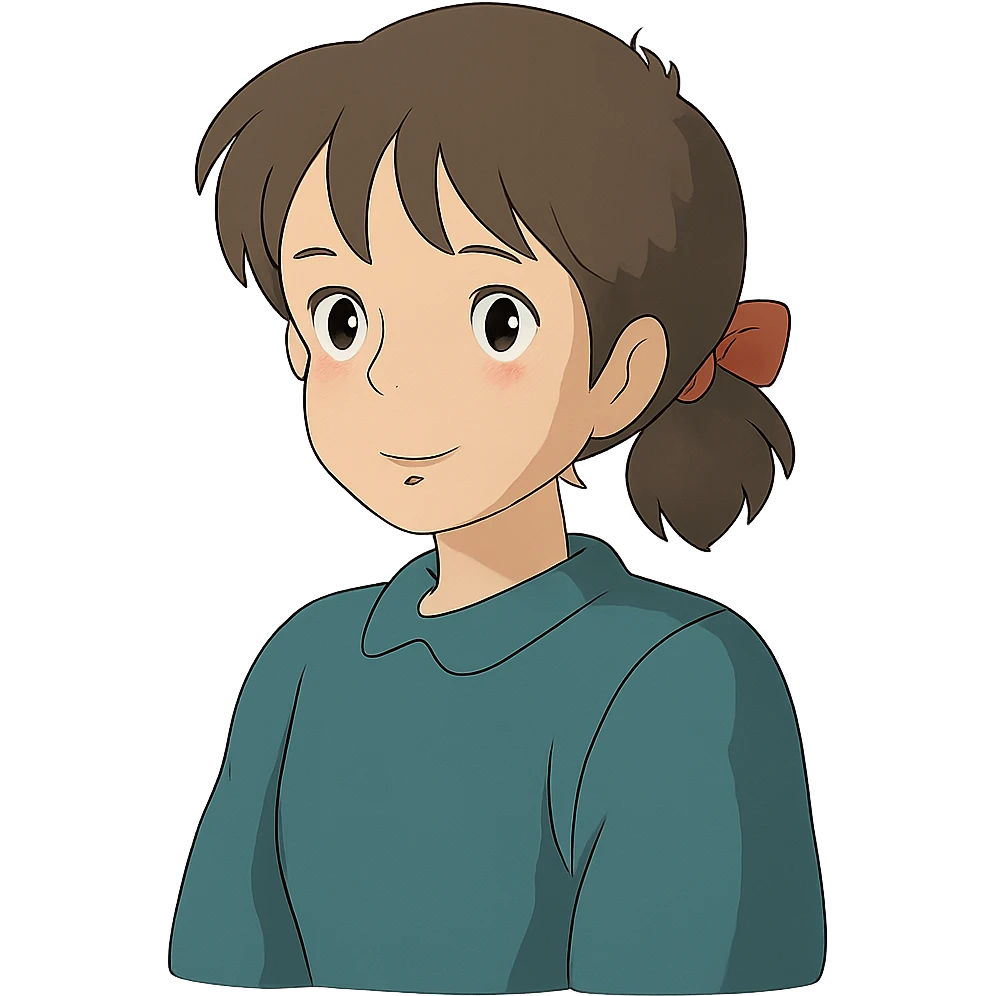 anime character in ghibli style emoji