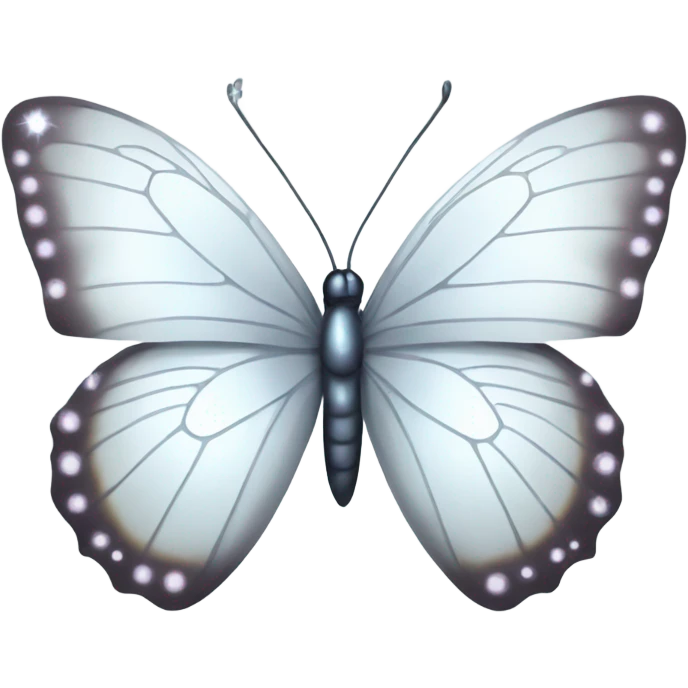 sparkling white butterfly emoji