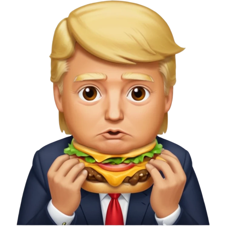 Trump eating turd sandwich  emoji