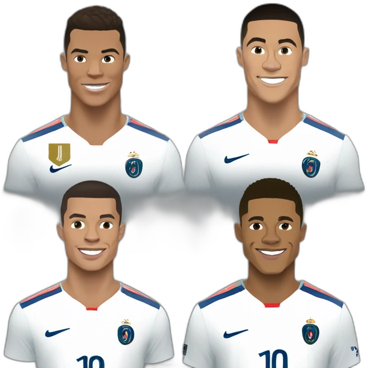 Cristiano ronaldo, Kylian mbappé, Neymar emoji
