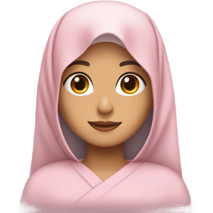 iranian girl pastel pink abaya emoji