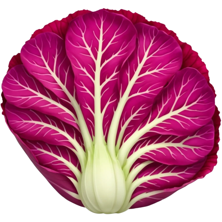 red napa cabbage sliced, no green, all red, no face emoji
