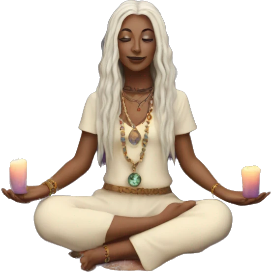 Hippie spiritual moon witch candles incense  emoji
