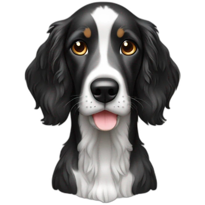setter anglais entièrement noir emoji