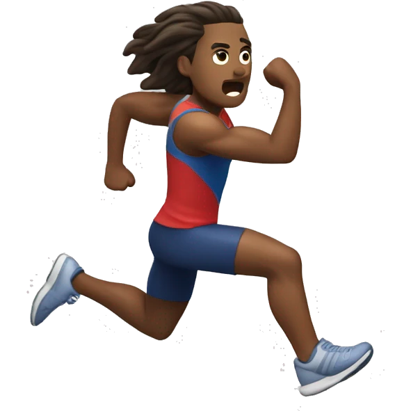 Deportista sin un brazo corriendo emoji