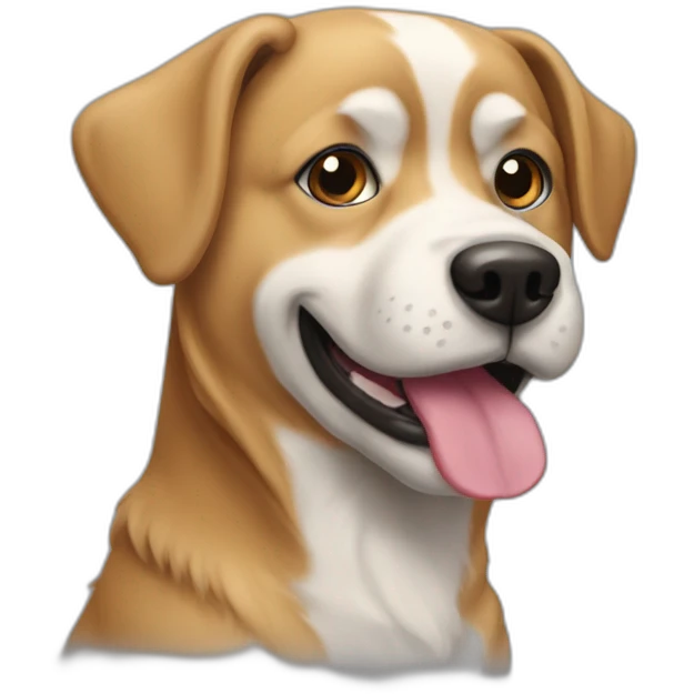Chien qui rigole  emoji