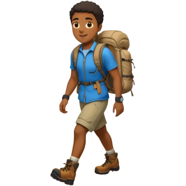 Forest Path Walker black man emoji