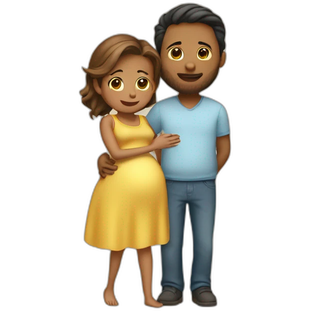 pareja embarazada  emoji