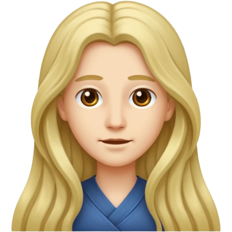 Long let down hair emoji