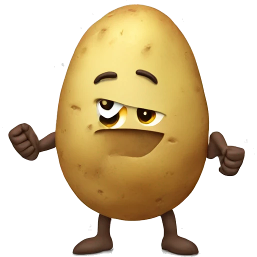 potato with muscular arms emoji
