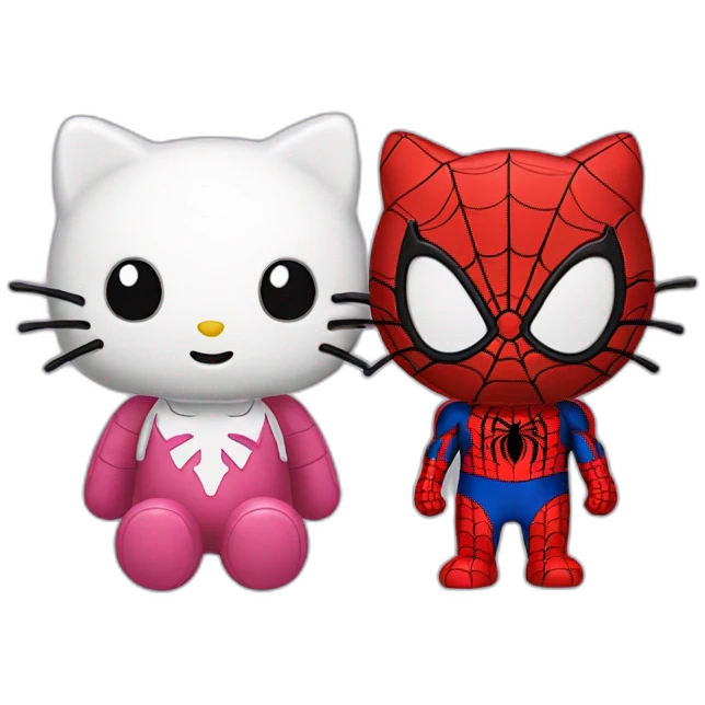 hello-kitty-and-spiderman emoji