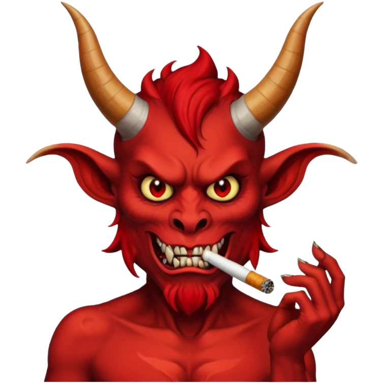 Демон с сигаретой emoji