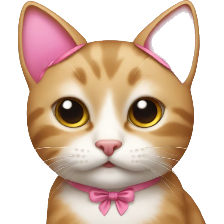 cat with pink bow  emoji