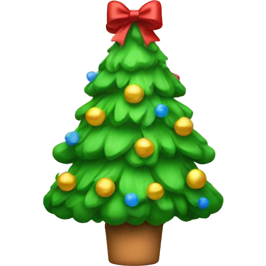 Christmas tree  with bows emoji