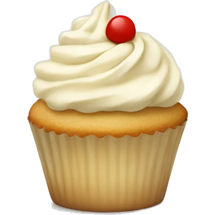 vanilla cupcake emoji